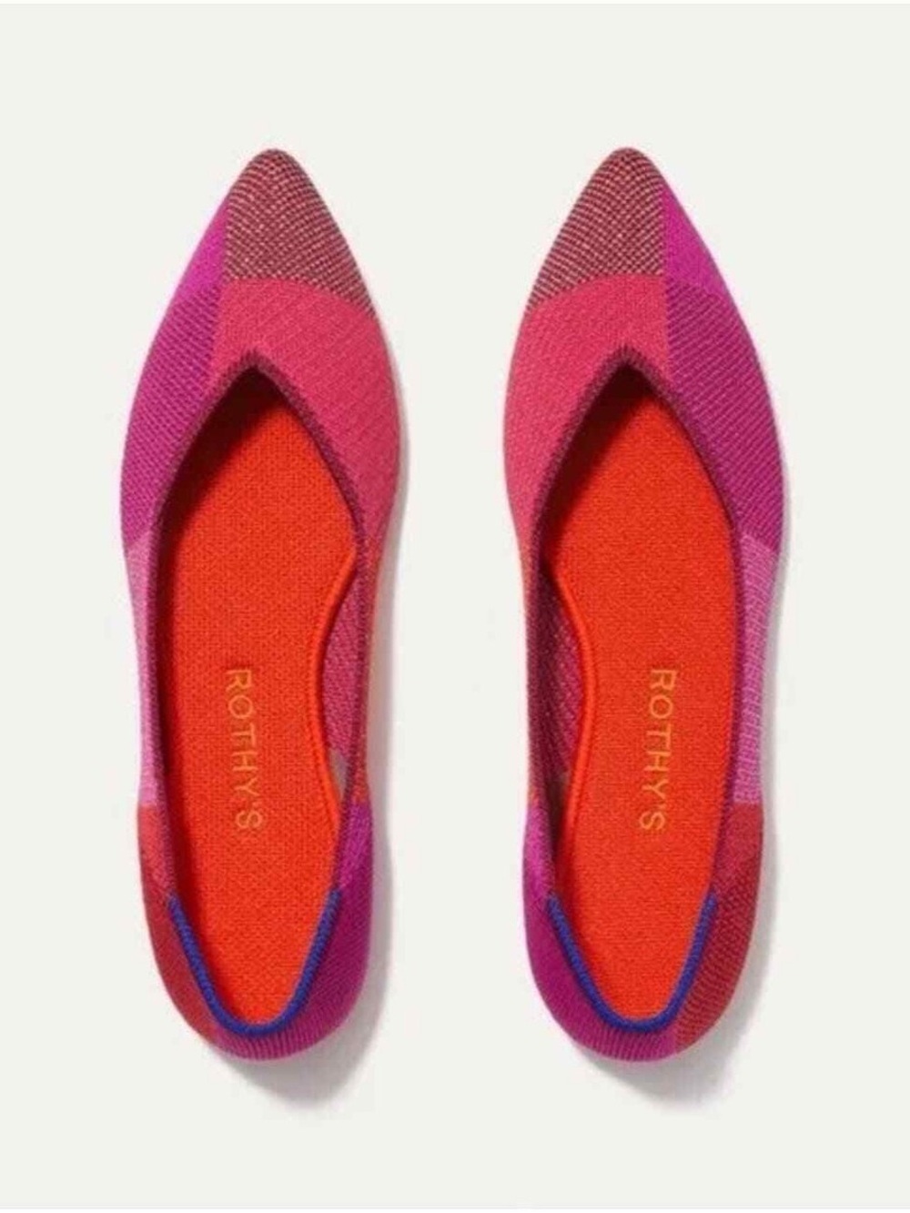 ROTHY'S pomegranate metallic pointy flats RARE RETIRED color / size 7.5